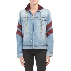 True Religion Hooded Jean Trucker Jacket Sz S NWT